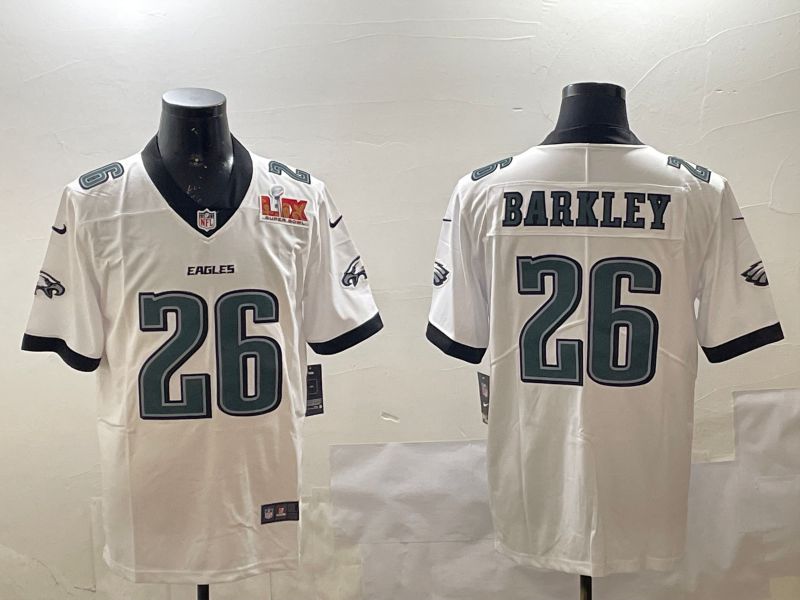 Men Philadelphia Eagles #26 Barkley White Second generations 2025 Nike Vapor Limited NFL Jersey style 3->philadelphia eagles->NFL Jersey